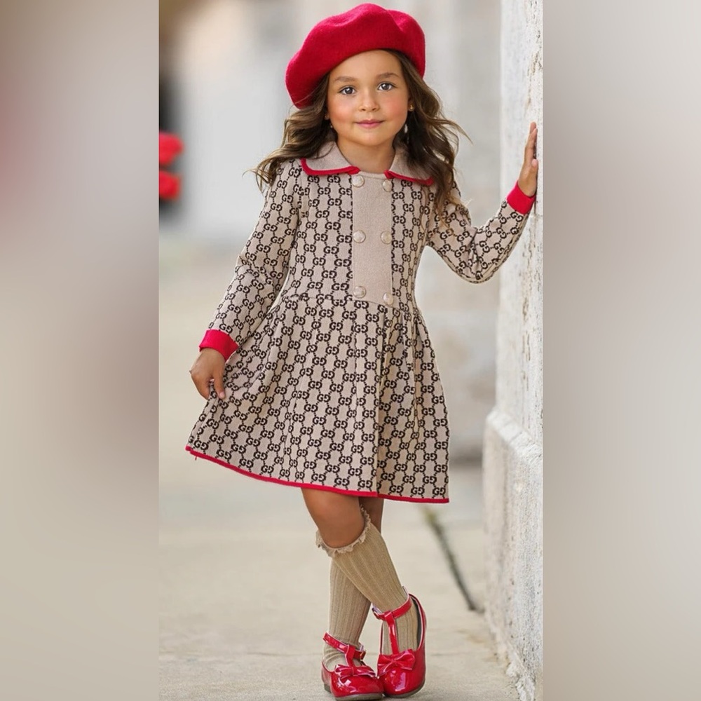 Elegant Cream Red Formal Dress & Red Shoes